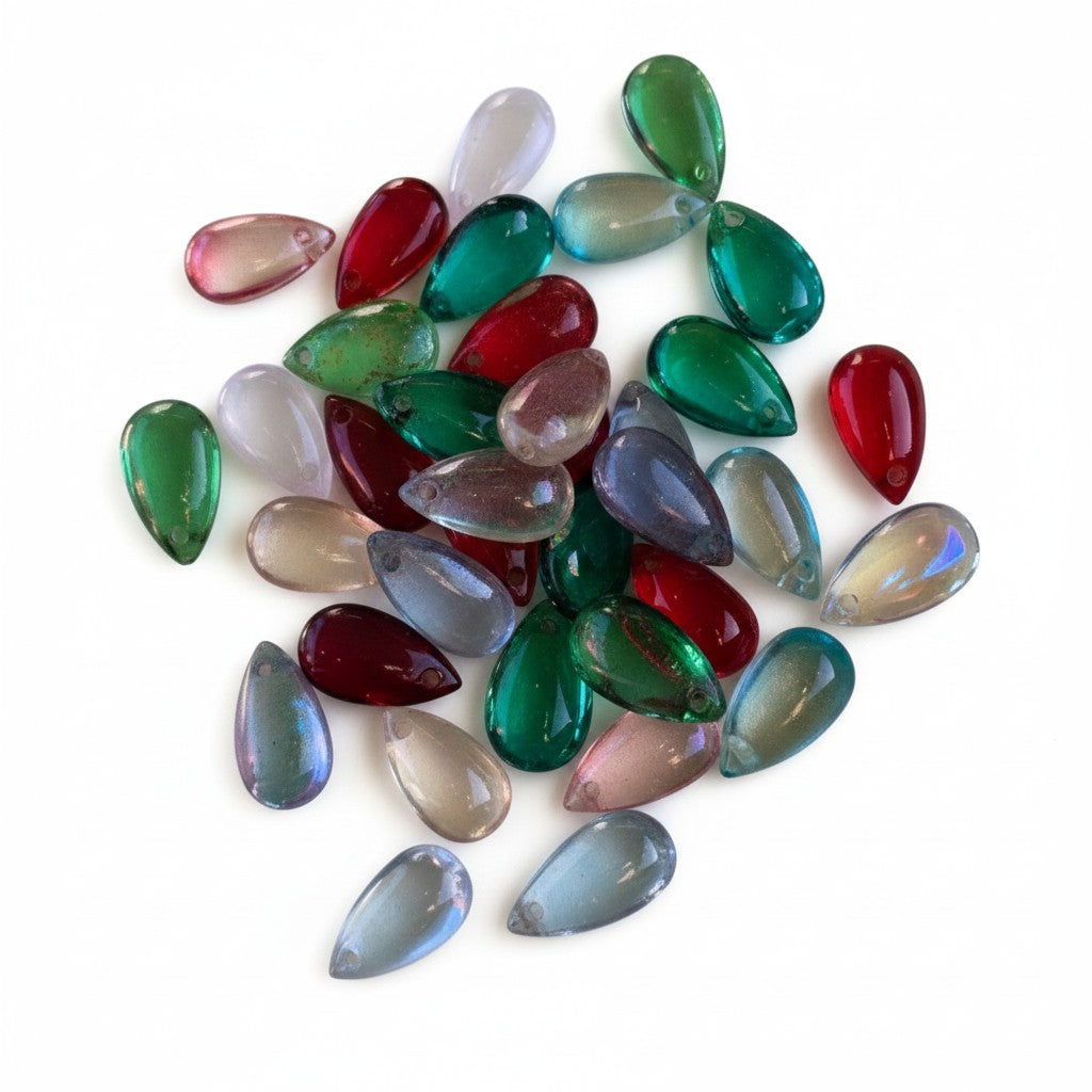 Tear Shaped Glass Beads - 20 Pack
