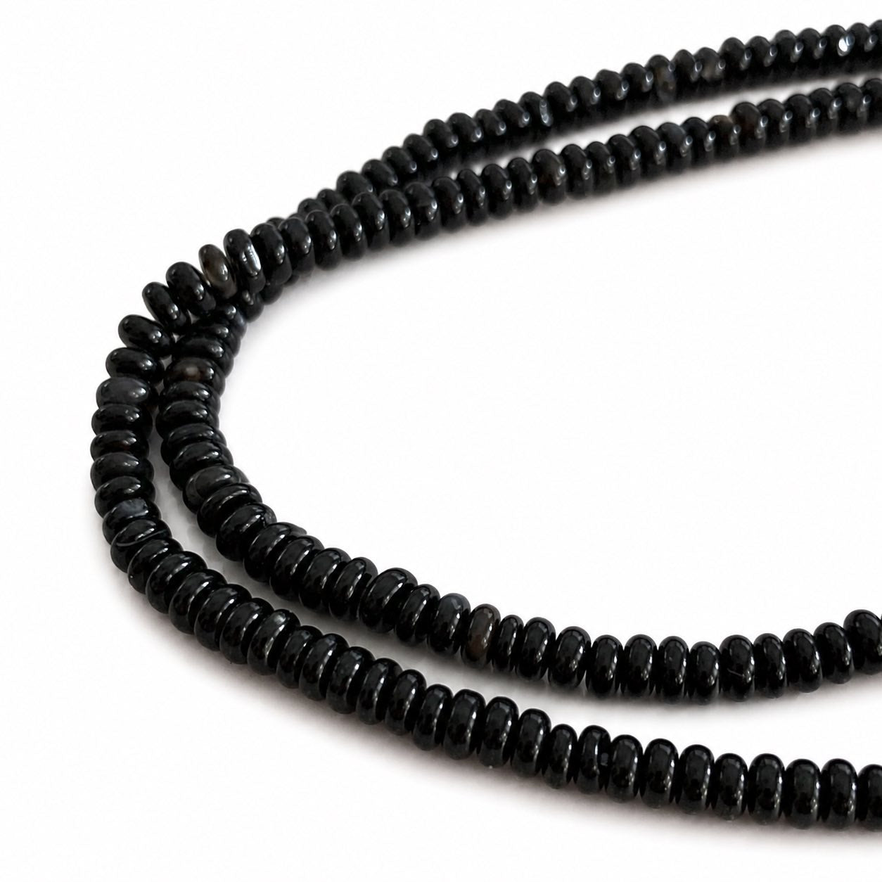 Strand of Agate Rondelle Gemstone Beads - Size 4mm