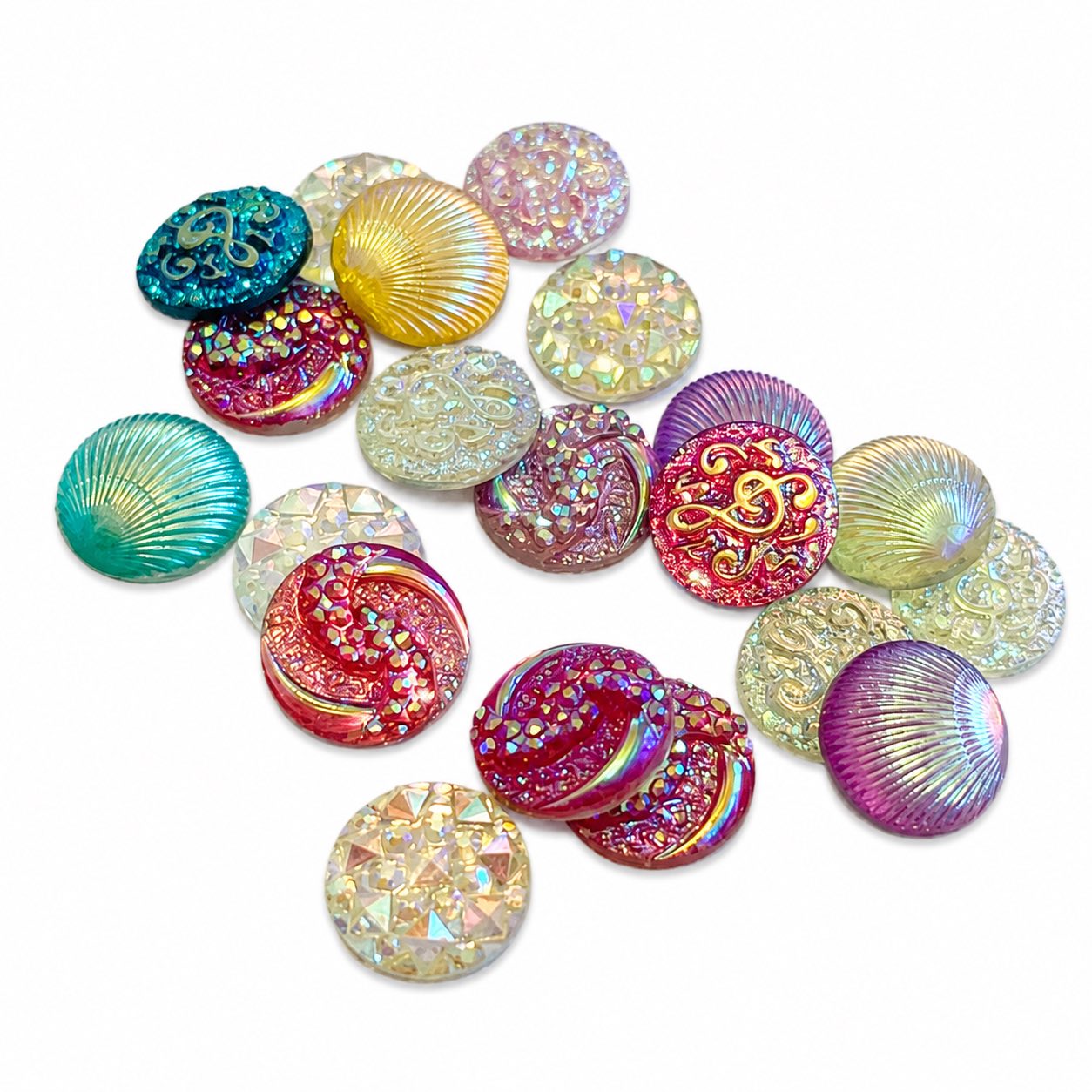 Round Mixed Embellishments - 20 Pack