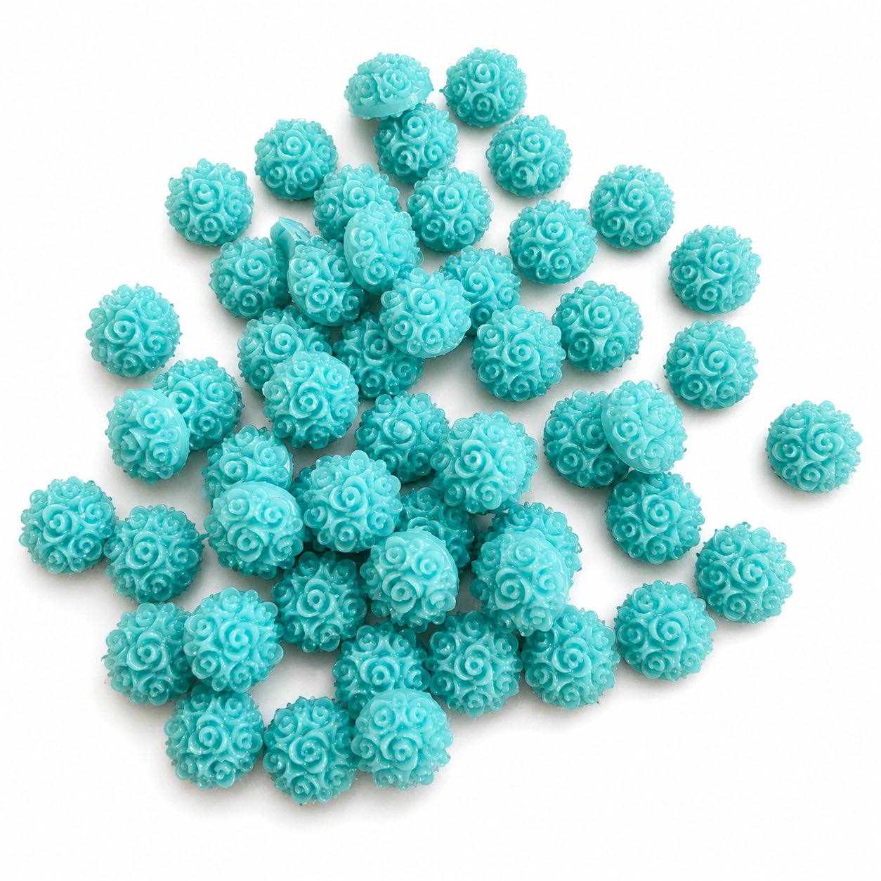 Blue Round Embellishments - 10g