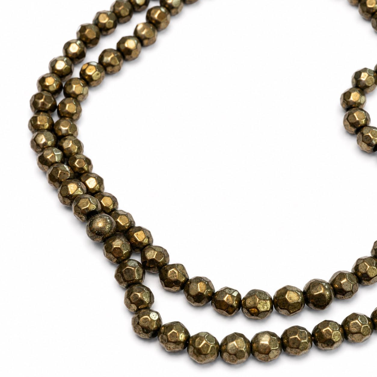 Strand of Bronze Glass Beads - Size 5mm