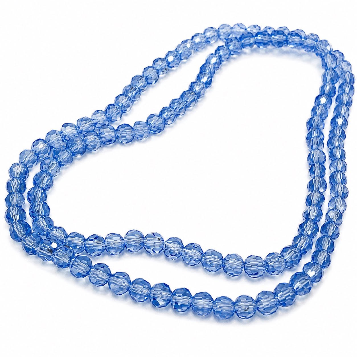 Strand of Blue Glass Beads - Size 4mm
