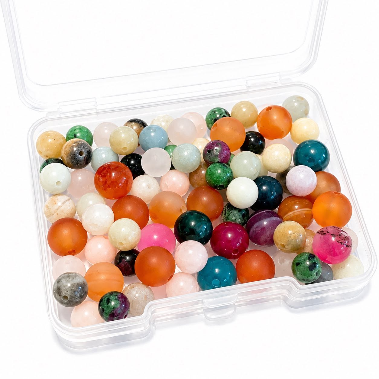 Box of Mixed Gemstone Beads
