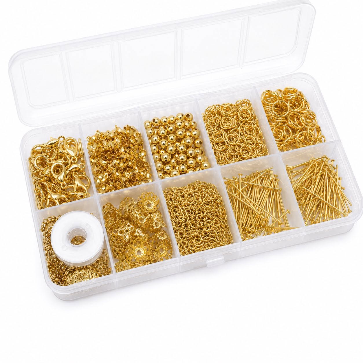 Box of Golden Findings - 800 Pieces