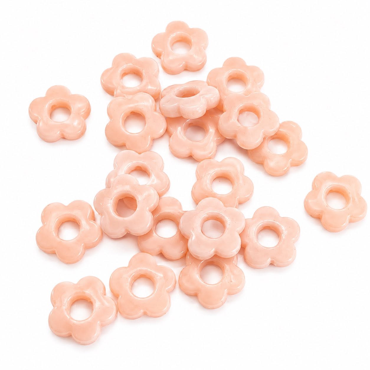 Flower Pink Acrylic Bead - Size 15mm