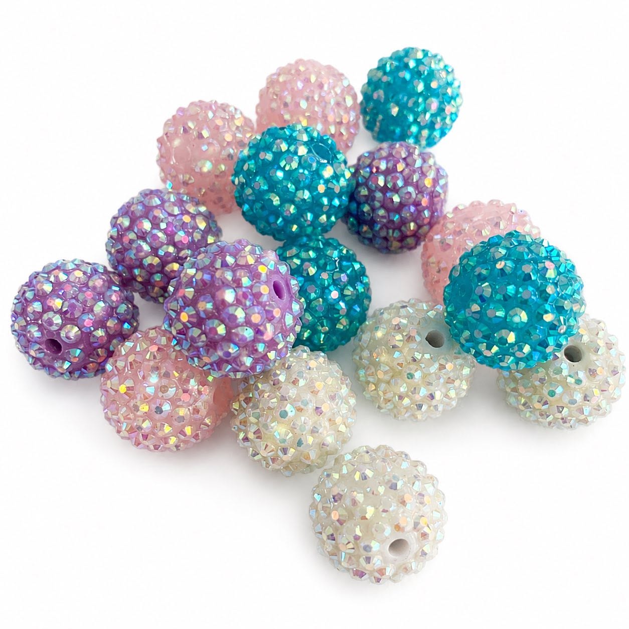 Rhinestone Acrylic Bead - Size 20mm