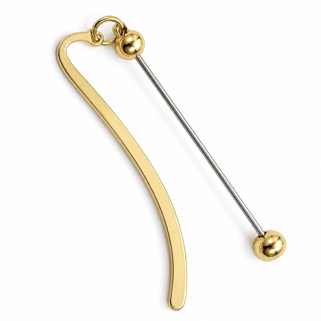 Beadable Book Mark - Gold