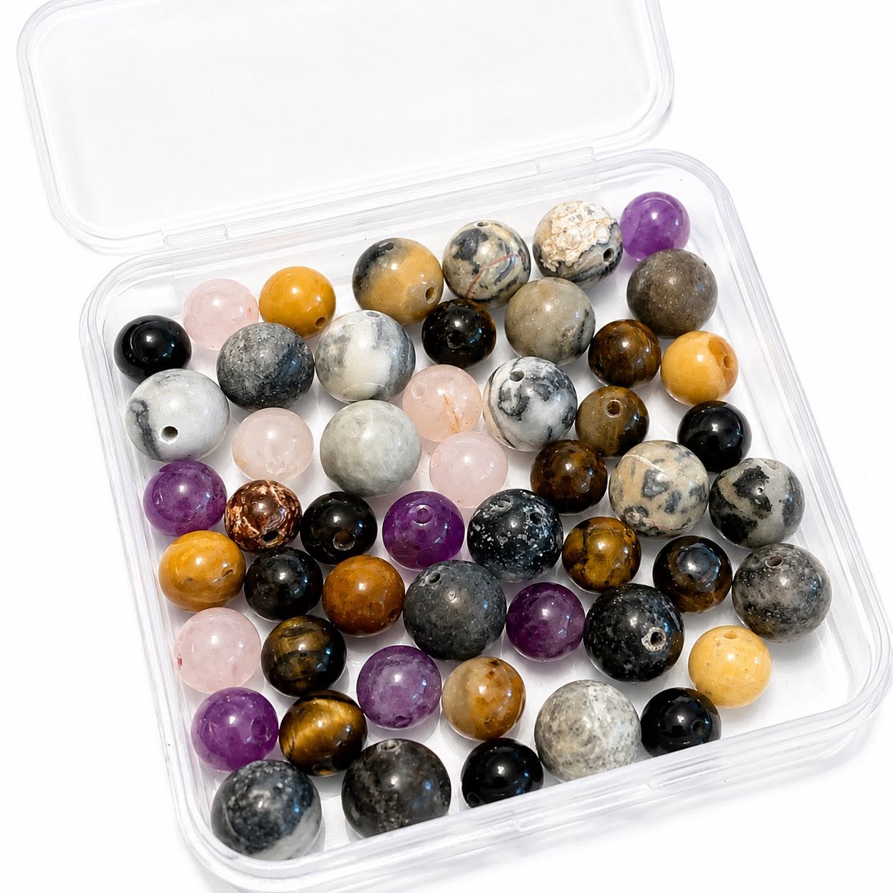 Box of Mixed Gemstone Beads