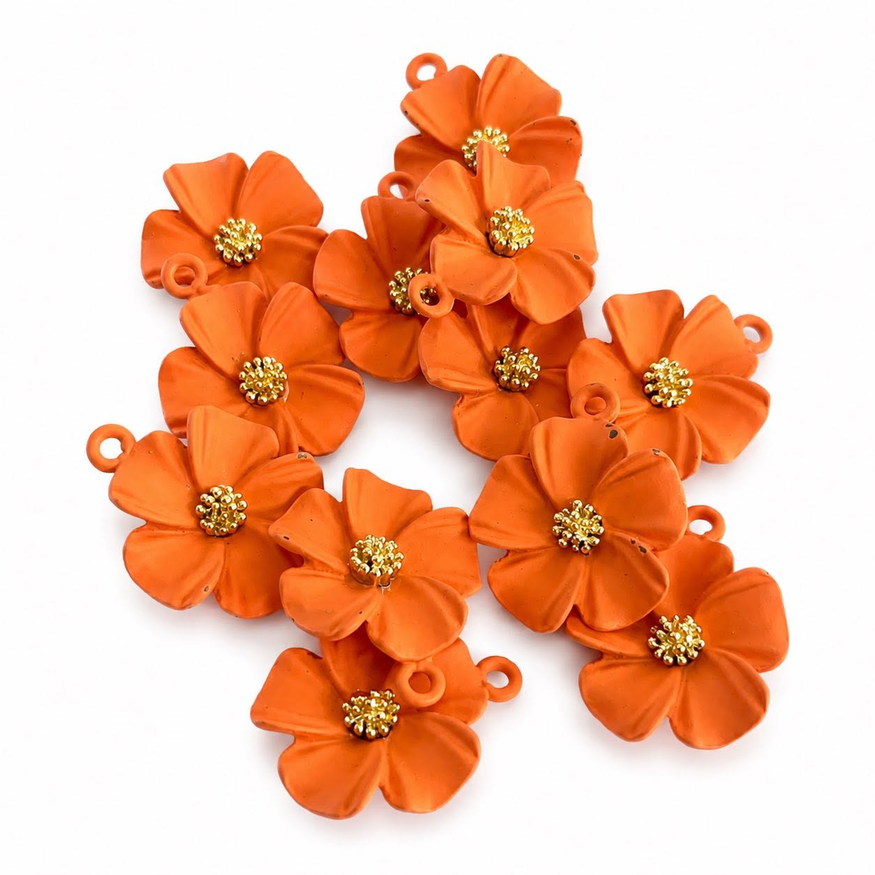 Flower Enamel Charm - Size 20mm