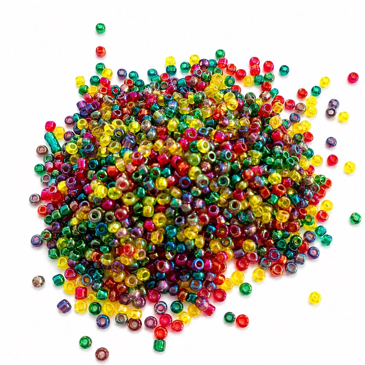 Mixed Coloured Seed Beads - Size 2mm