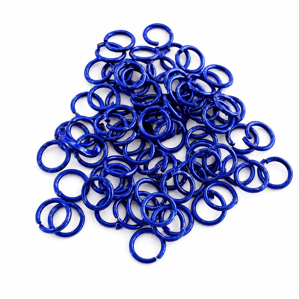 Blue Jump Rings - Size 4mm
