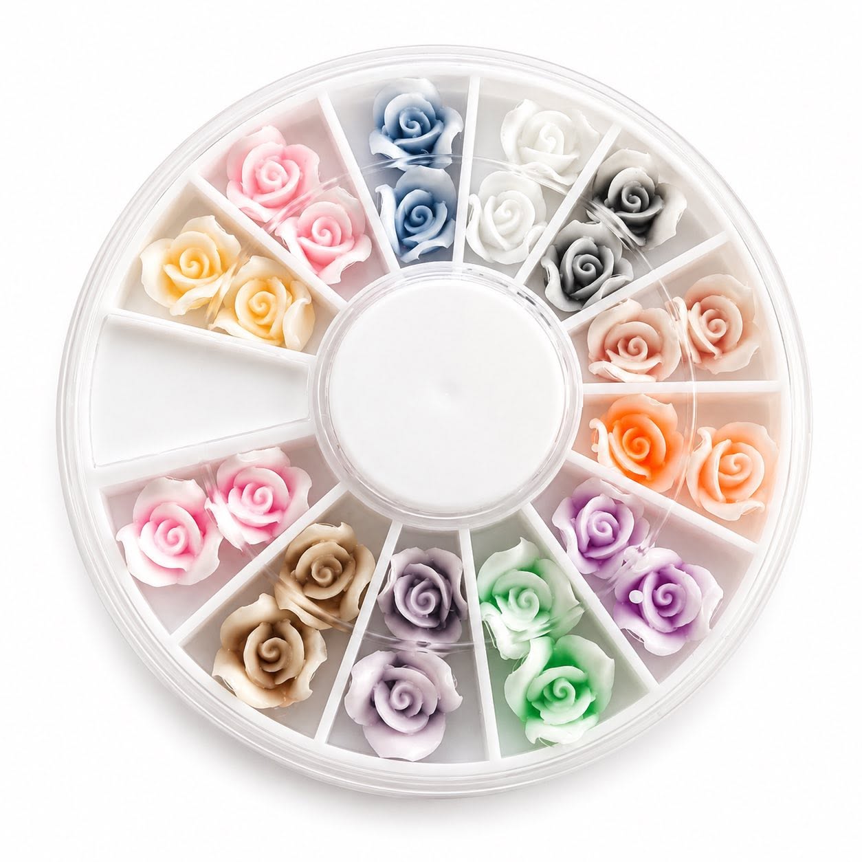 Small Polymer Clay Flowers In Tub