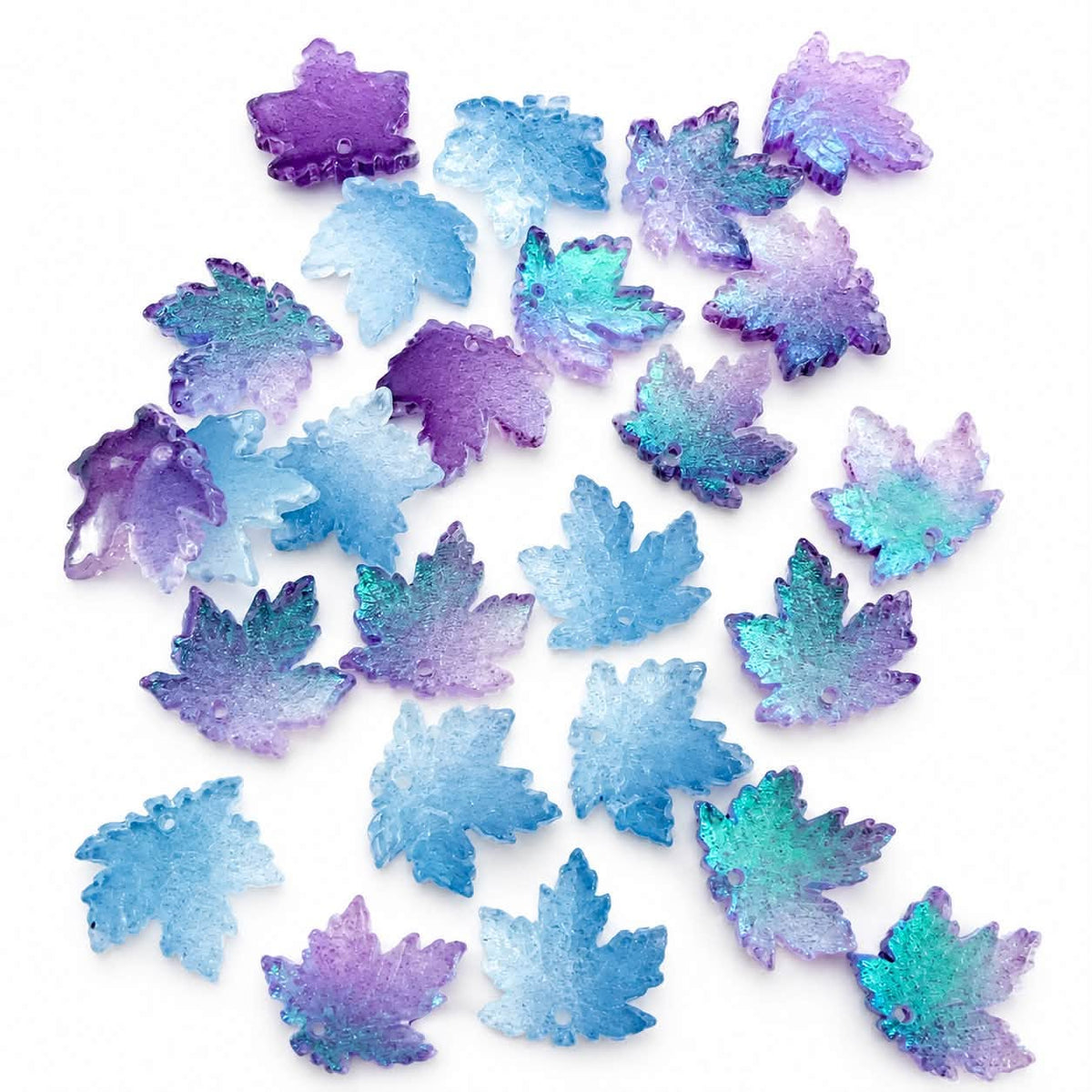 Leaf Glass Charm - Size 15mm