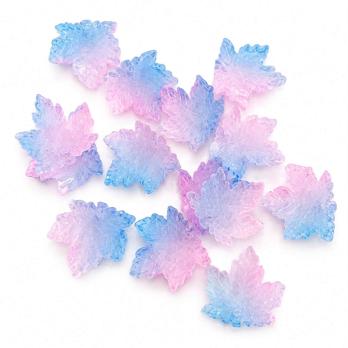 Leaf Glass Charm - Size 15mm