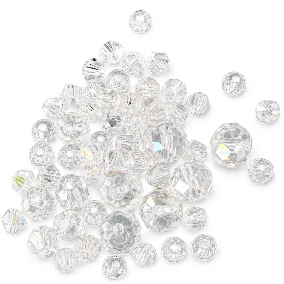 Mixed Glass Faceted Beads