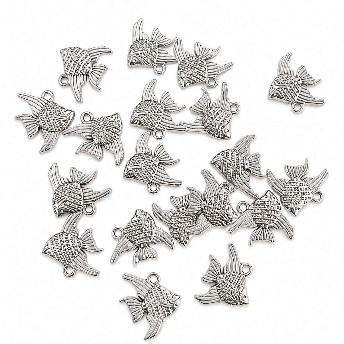 Fish Silver Toned Charm - Size 20mm