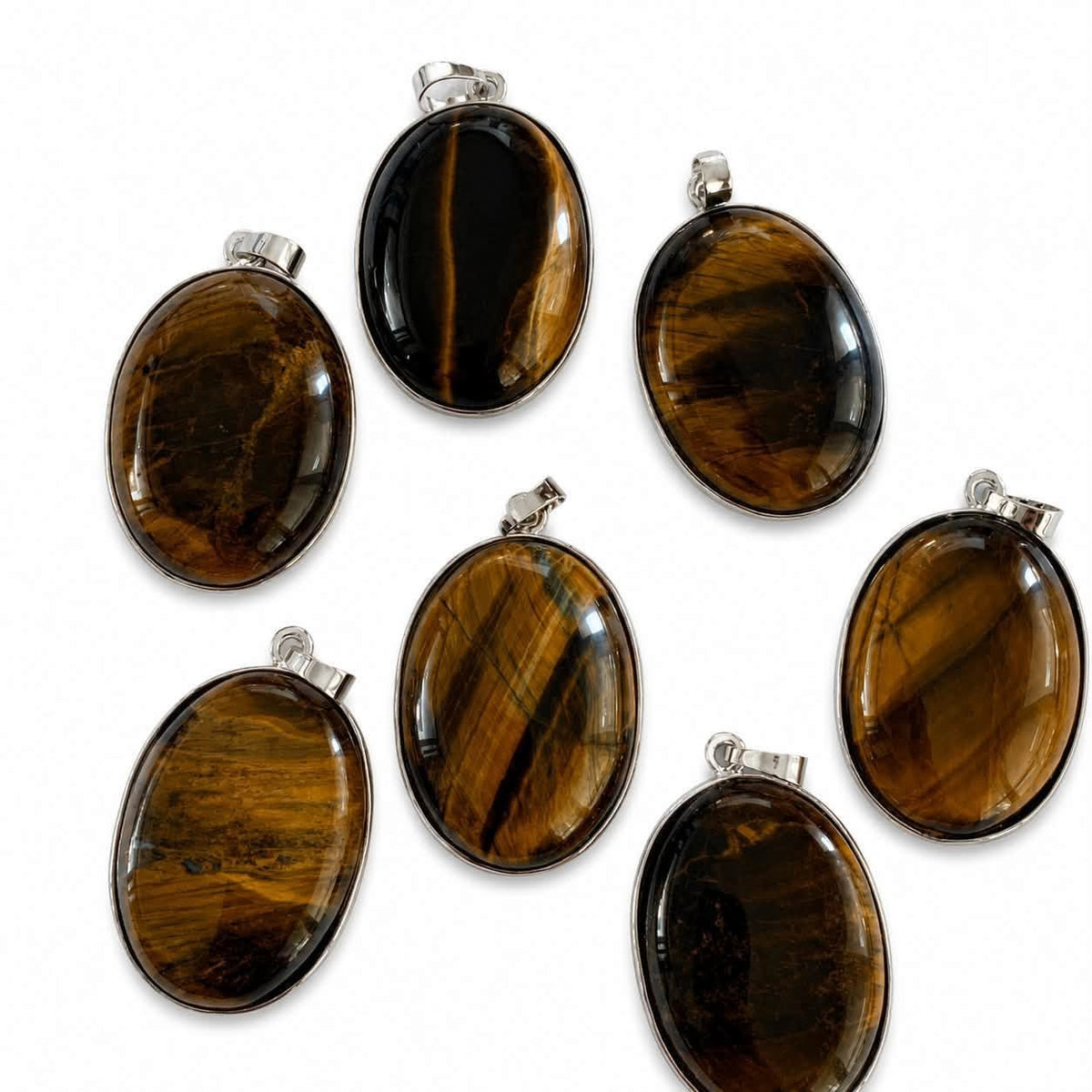 Tiger's Eye Gemstone Pendant - Size 50mm
