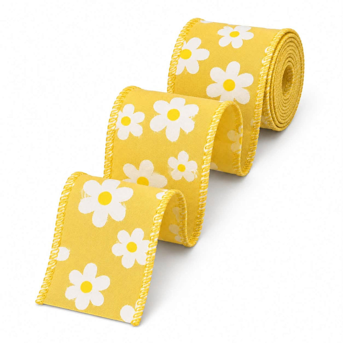 Flower Daisy Wired Ribbon - 5 yards
