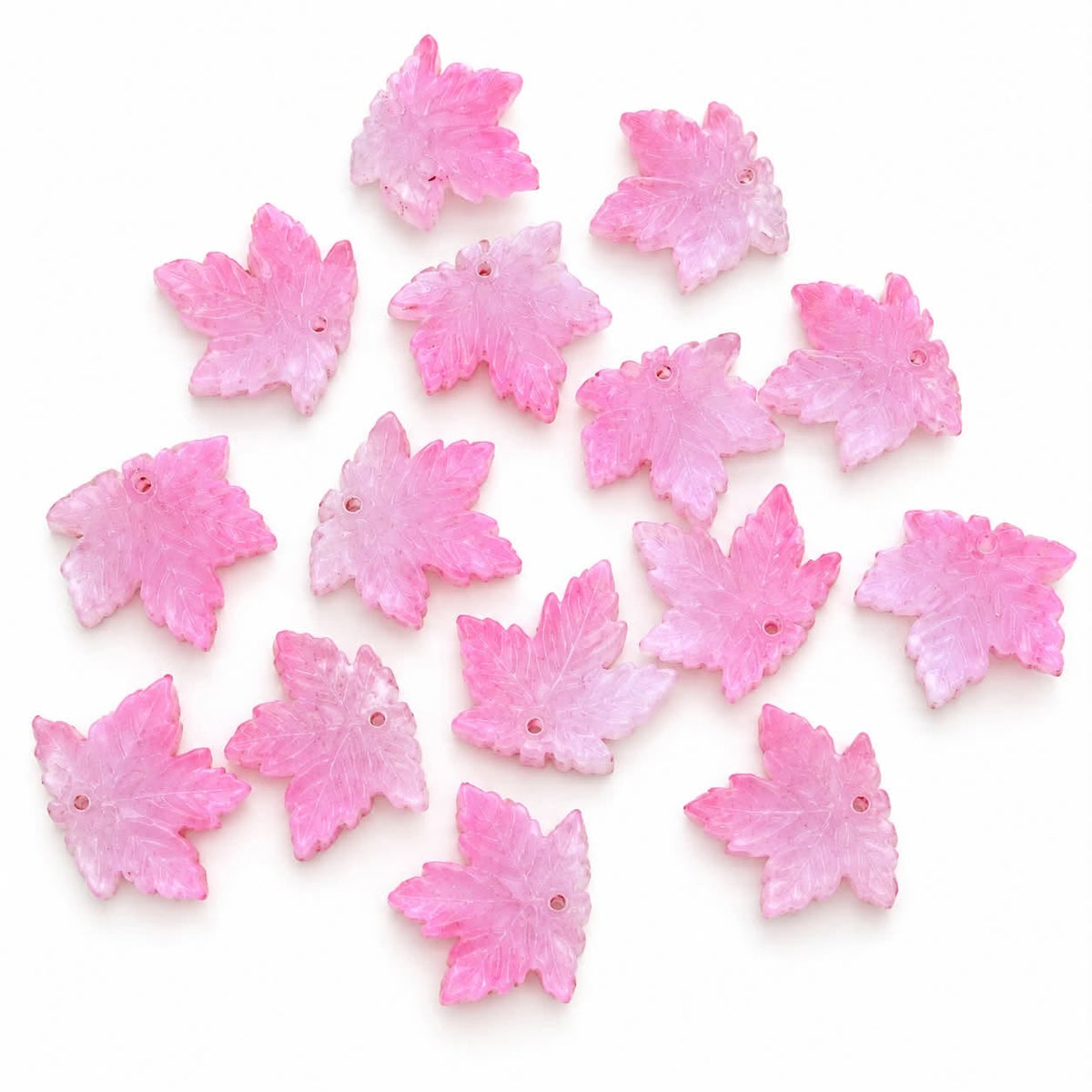 Leaf Glass Charm - Size 15mm