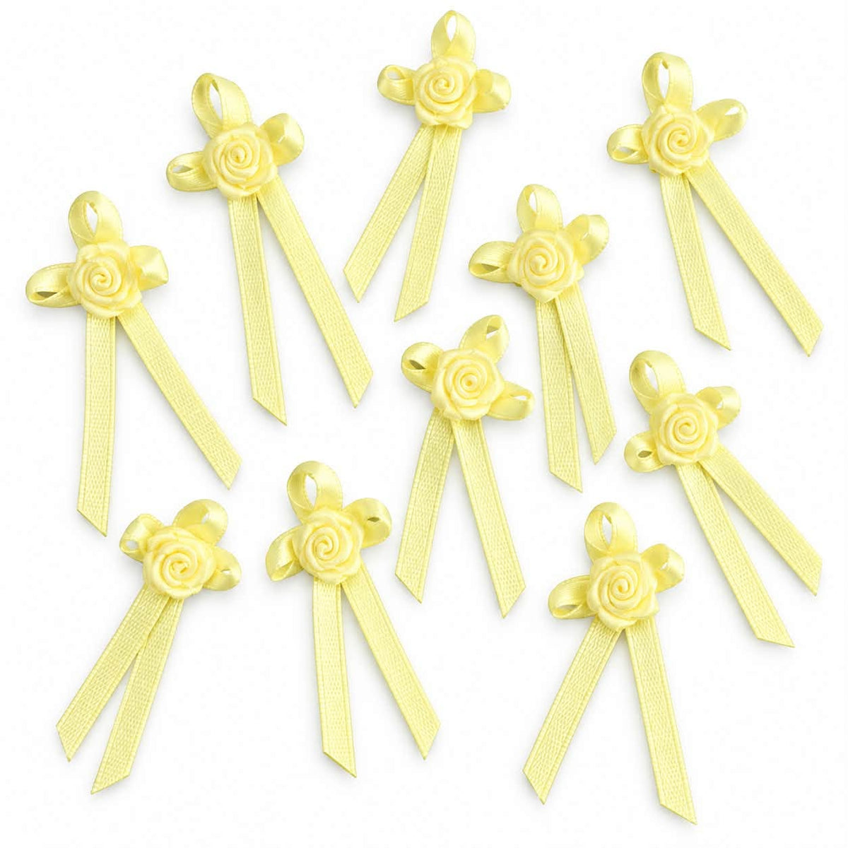 Lemon Ribbon Bows - 10 Pack