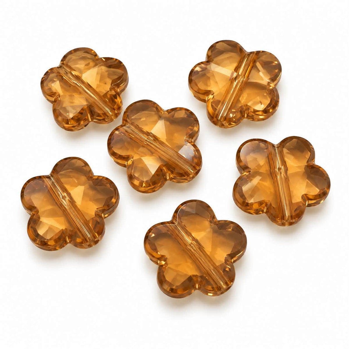Mink Glass Flower Bead - Size 15mm