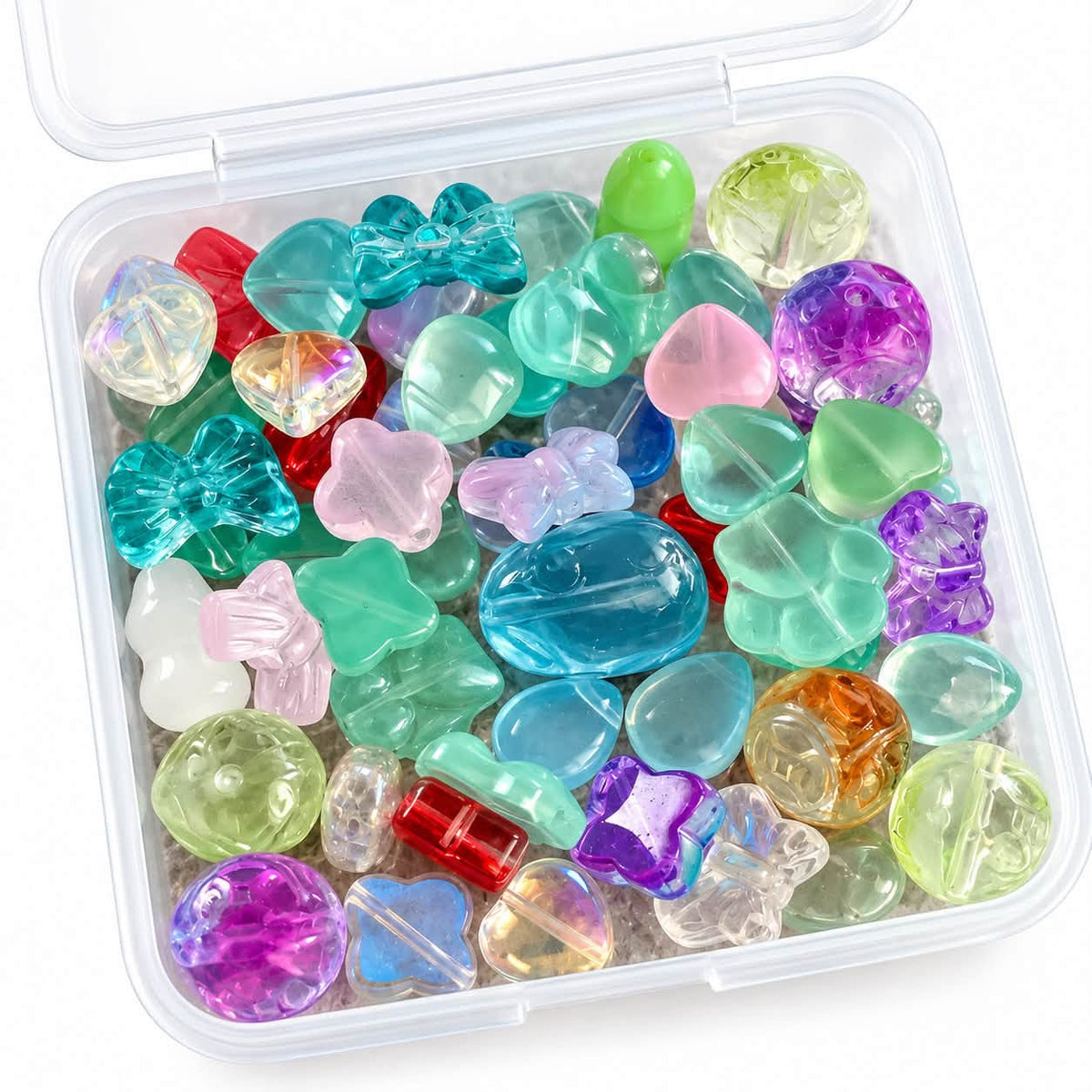 Box of Mixed Shaped Glass Beads