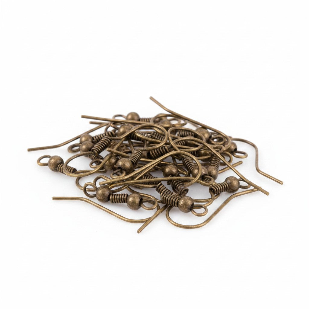 Earring Hooks Bronze Tone - Pack of 10 Pairs