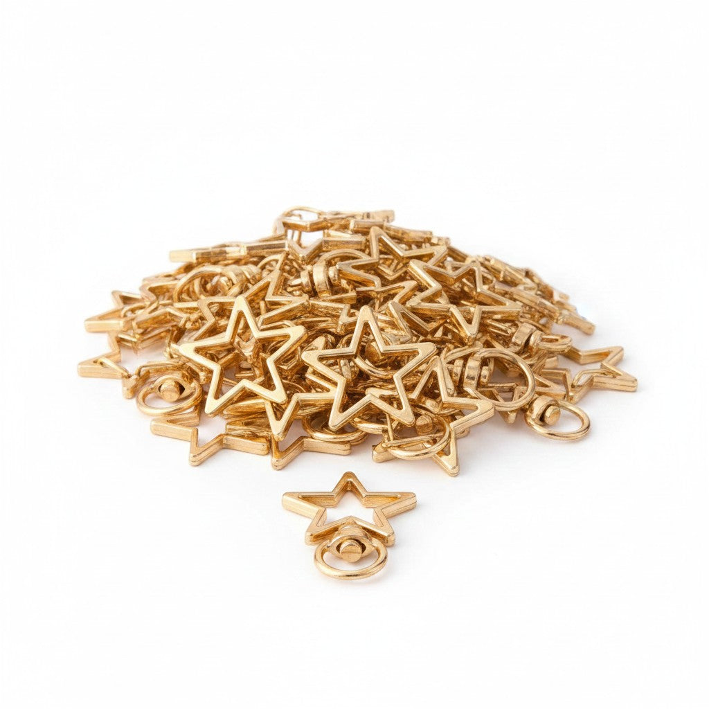 Star Swivel Snap Hook Clasps - 34.7x23.7x5mm