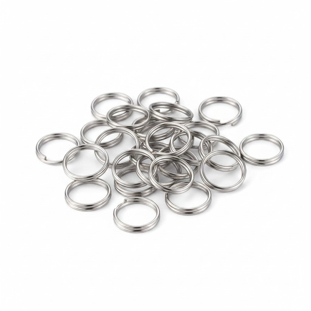 Jump Rings Double Loop Platinum Tone - 40g Pack