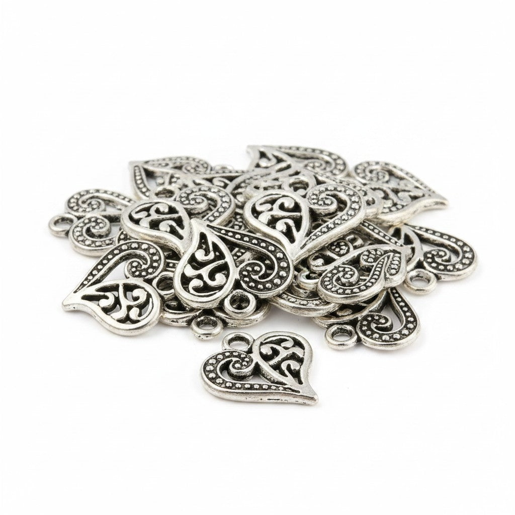 Heart Charm-Pack of 10
