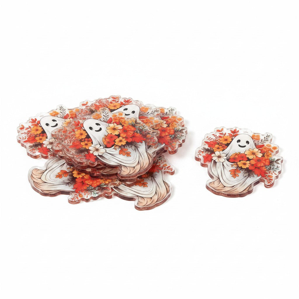 Ghost Halloween Acrylic Pendants - Size 40mm
