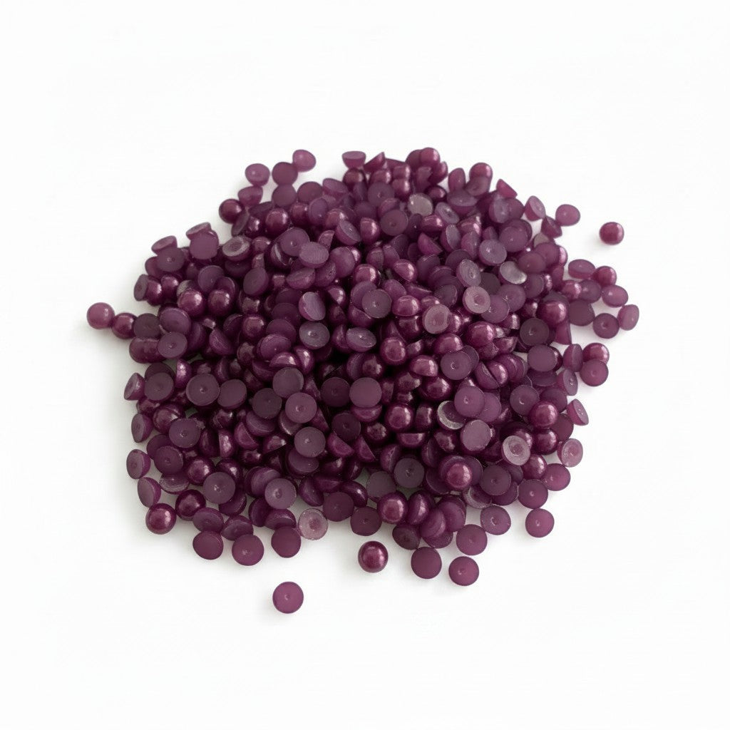 Half Pearl Purple Acrylic Embellishments - Size 4x2mm