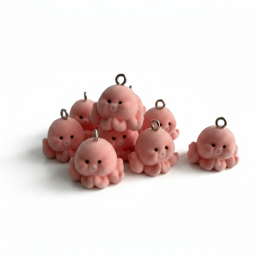 Octopus Pink Pendant - Size 20mm