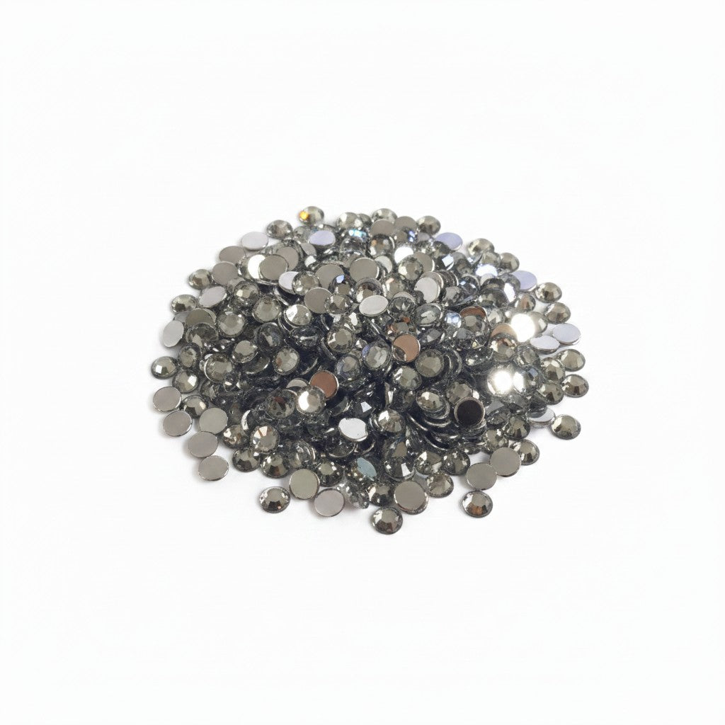 Rhinestone Mirror Silver Acrylic Embellishments - Size 5mm