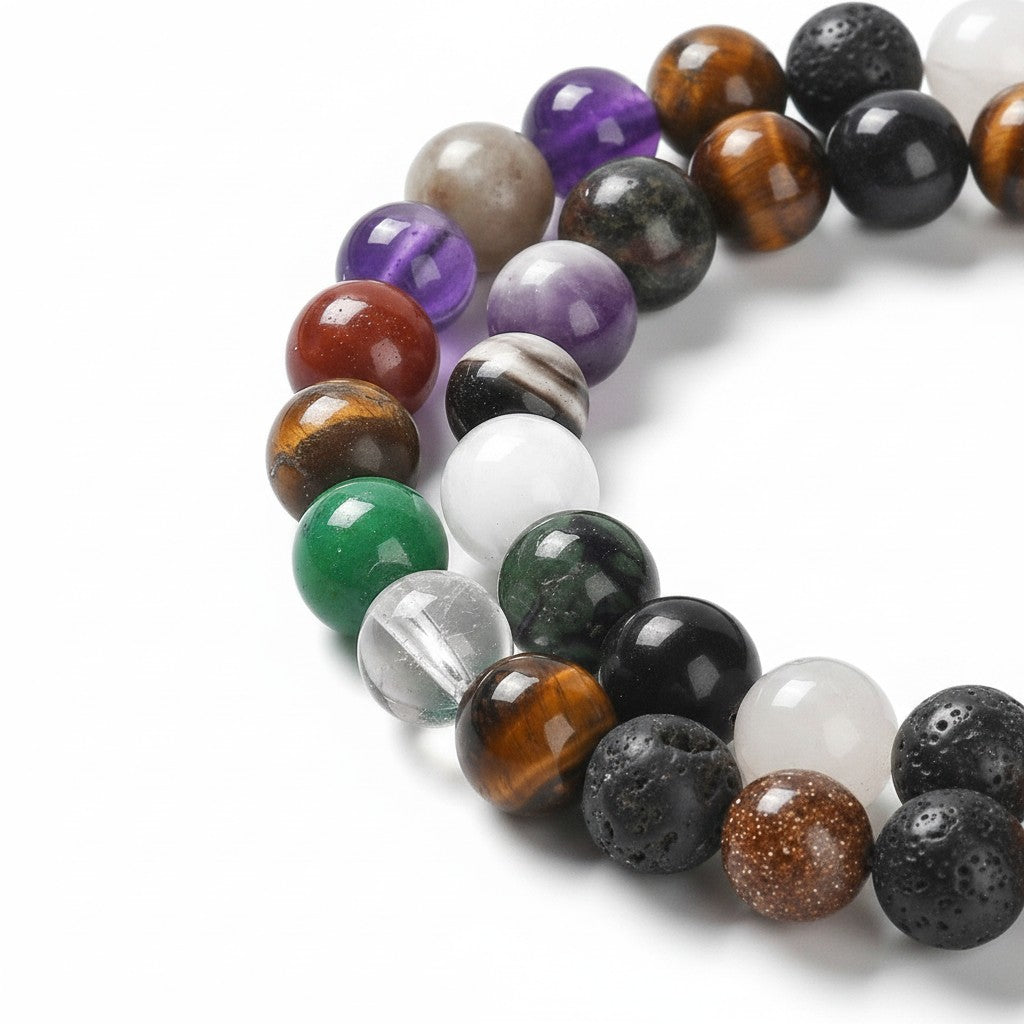 Strand of Mixed Gemstone Beads - 6mm