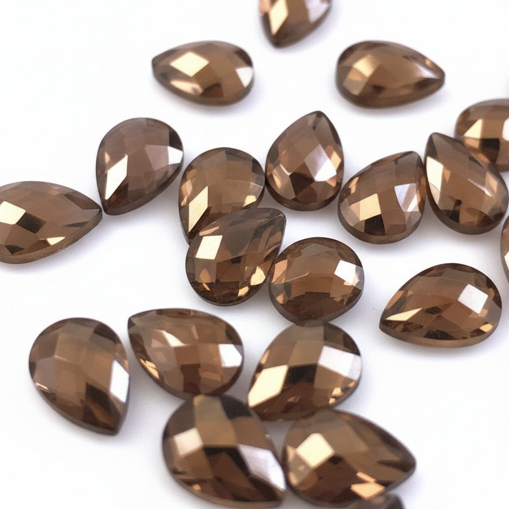 Faceted Glass Embellishments - Pack of 20