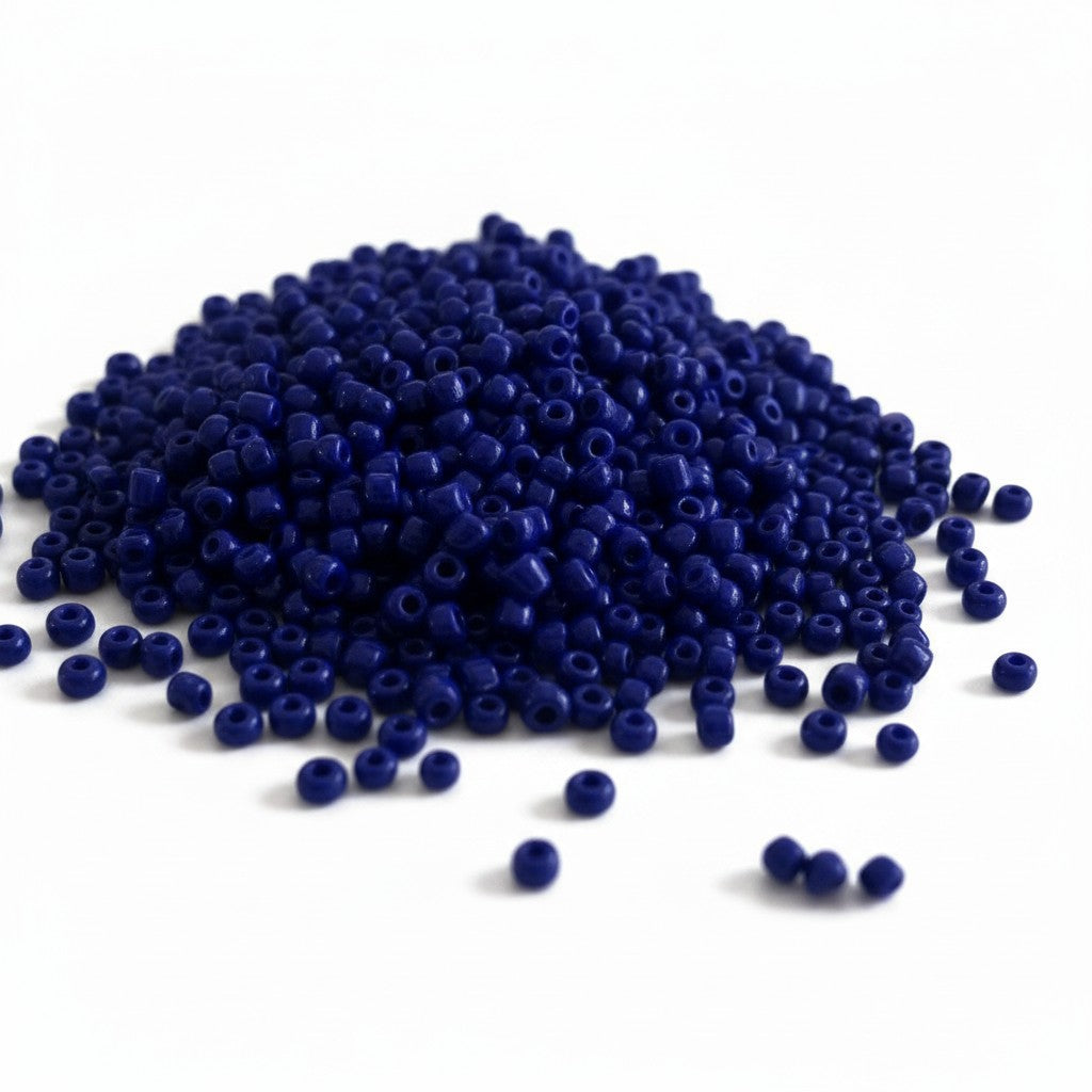 Blue Seed Beads - Size 4mm