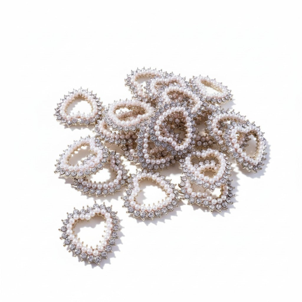Heart Embellishment with Rhinestones