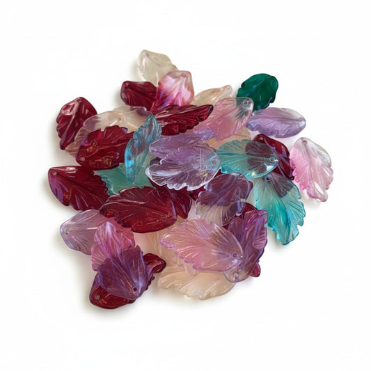 Glass Leaf Bead - Size 30mm