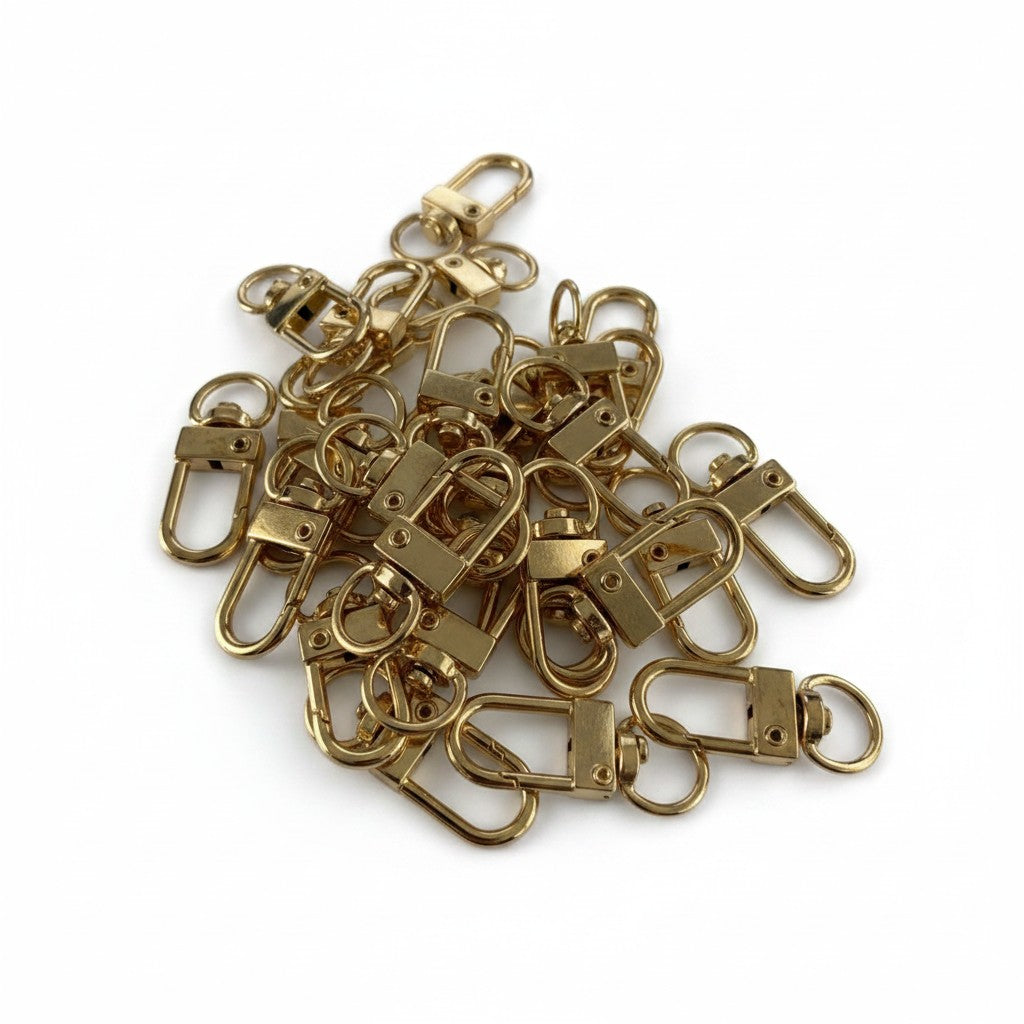 Lobster Golden Swivel Keyring Clasp - Size 30mm