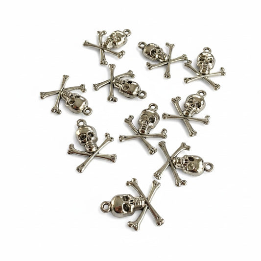 Skull Charms - Pack of 10 - Size 25mm
