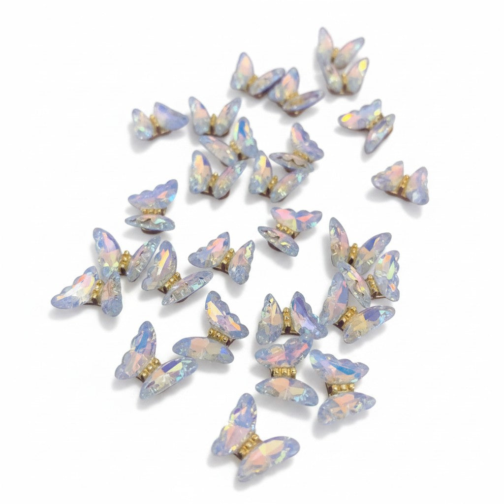 Butterfly with Glass Embellishment - Size 12mm