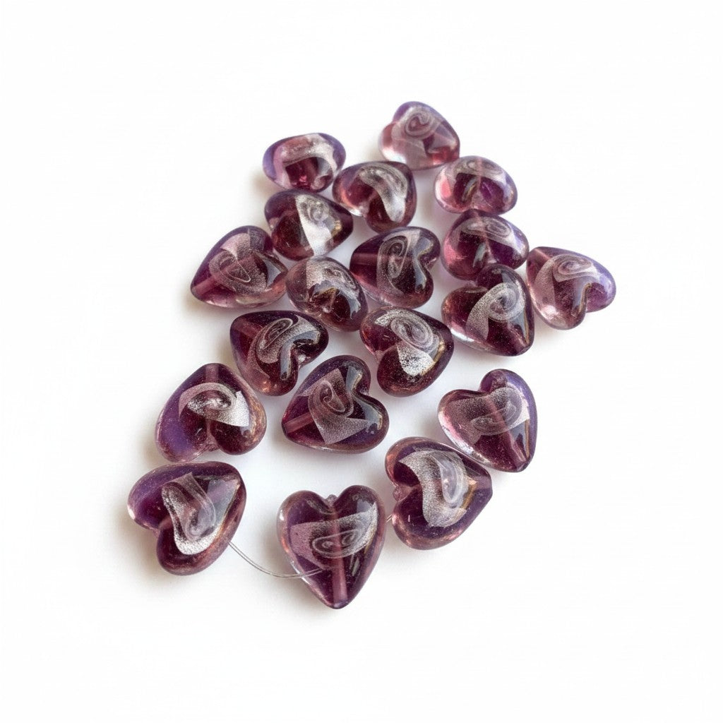 Heart Glass Bead - Size 20mm