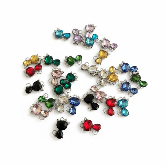 Cat Rhinestone Charm - Size 20mm