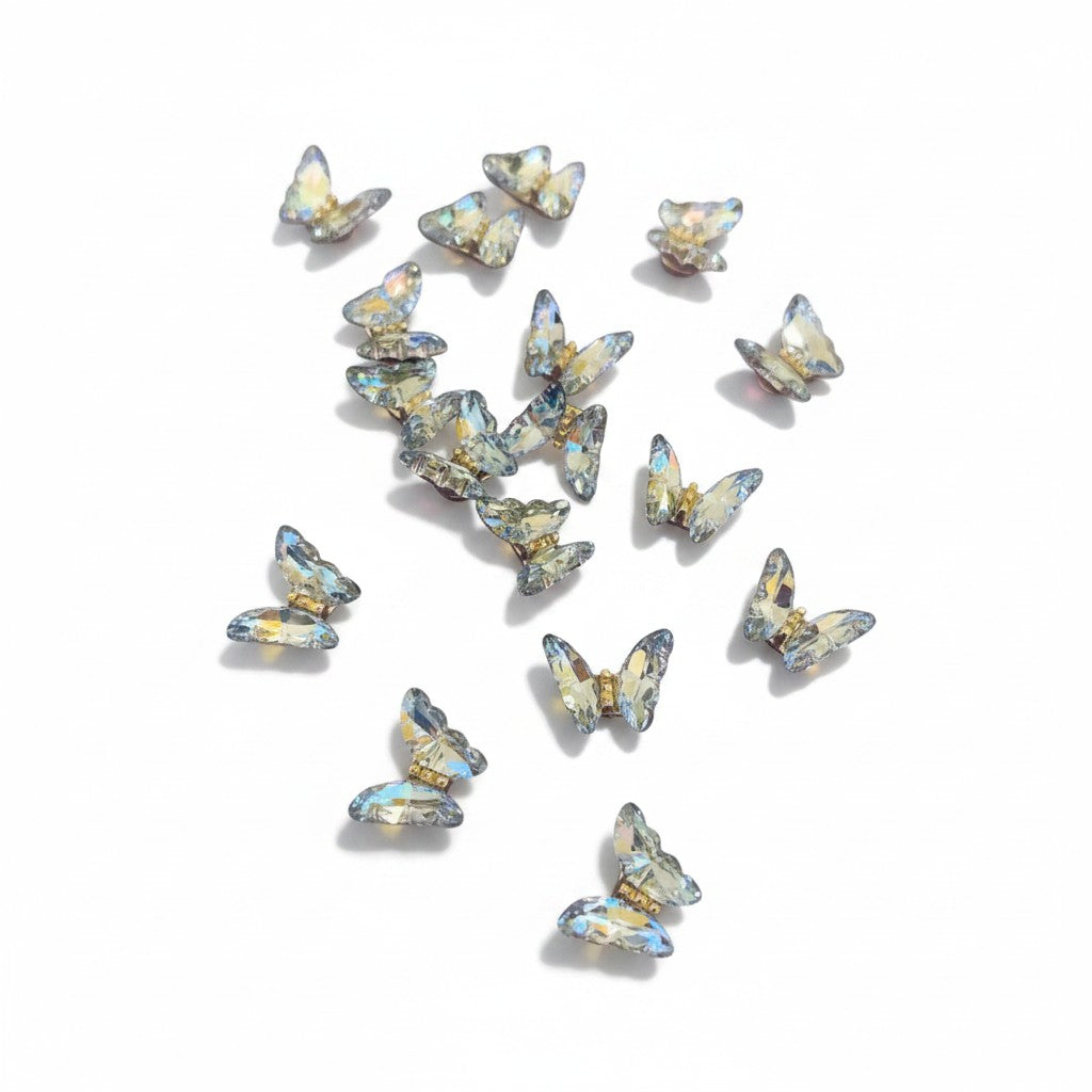 Butterfly with Glass Embellishment - Size 12mm