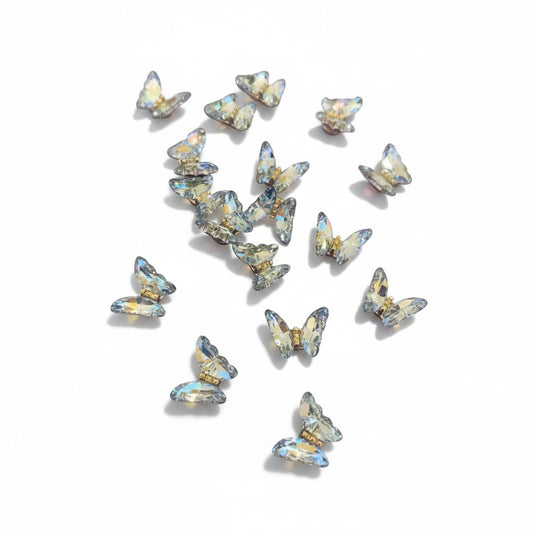 Butterfly with Glass Embellishment - Size 12mm