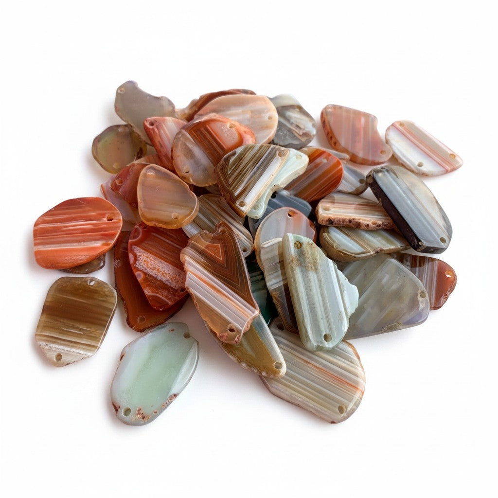 Banded Agate Gemstone Slices - Size between 30-50mm