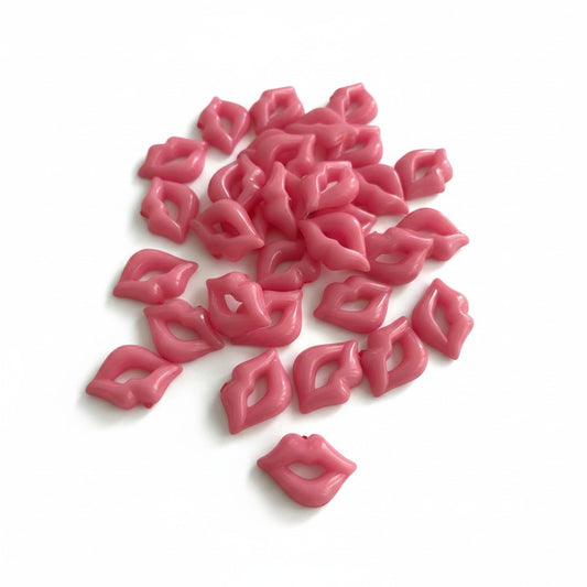 Pink Lip Embellishments - 30 Pack