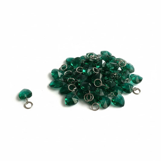 Heart Glass Bead Charm - Size 20mm