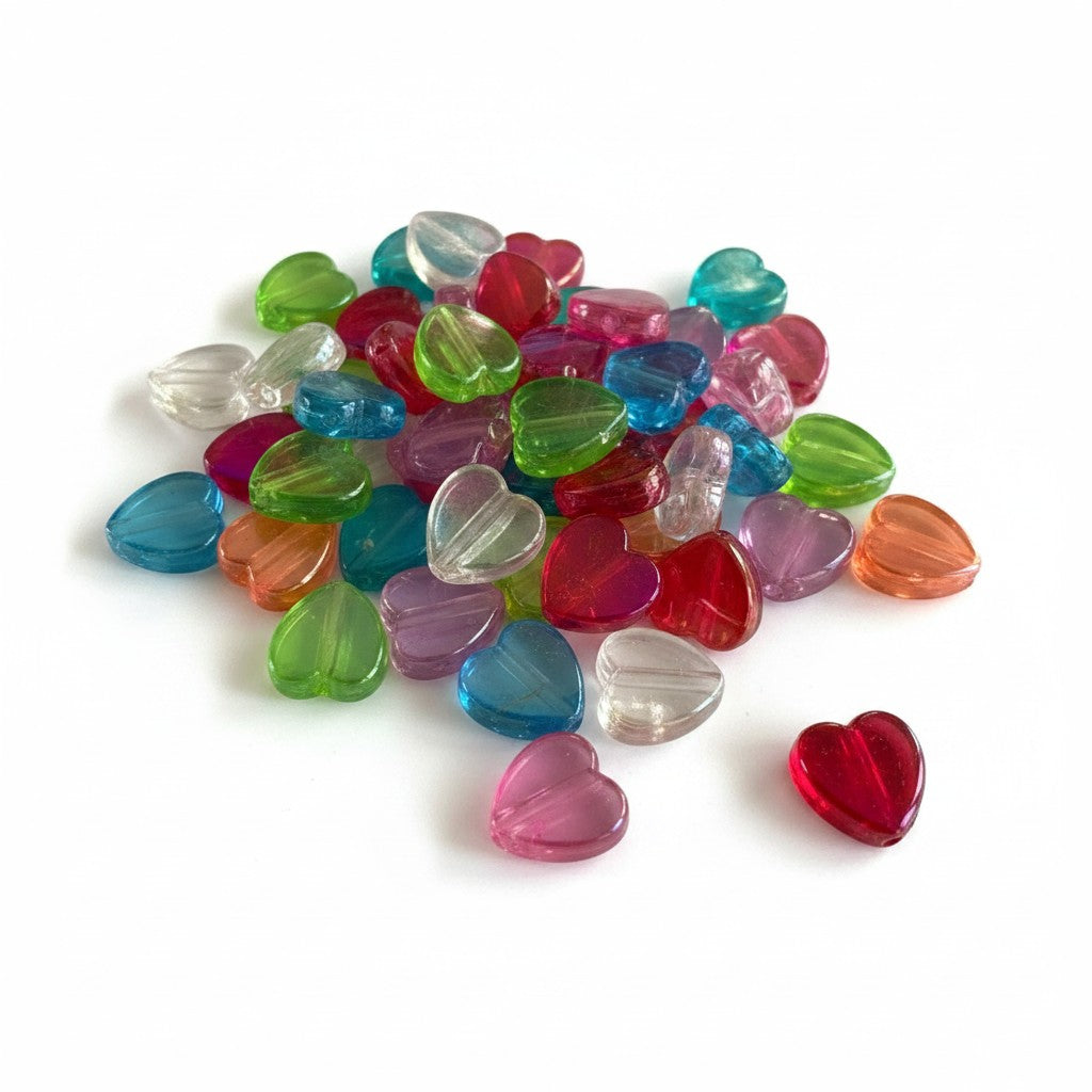 Heart Acrylic Beads - 30 Pack